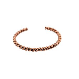Handmade Navajo Twisted Copper Bracelet Native American Jewelry Sz 6.75in‎ **